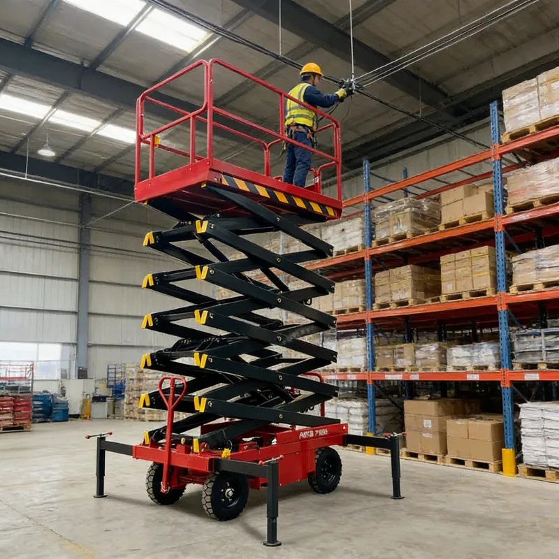 Manually-pulled Scissor Lifts